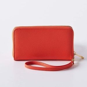 Vegan leather wristlet